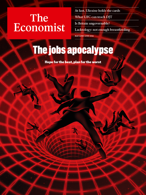 Capa da The Economist com o título 'The jobs apocalypse'